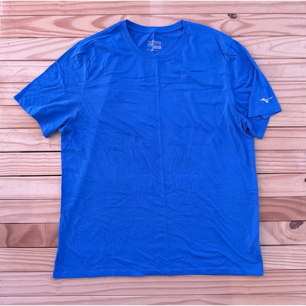 Mizuno Men's Basic Performance Short Sleeve T-shirt Logo On Sleeve Size 2XL